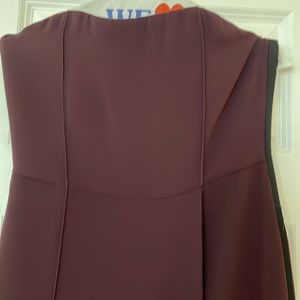 Yigal Azrouel Cocktail Dress w Tuxedo stripe and slit